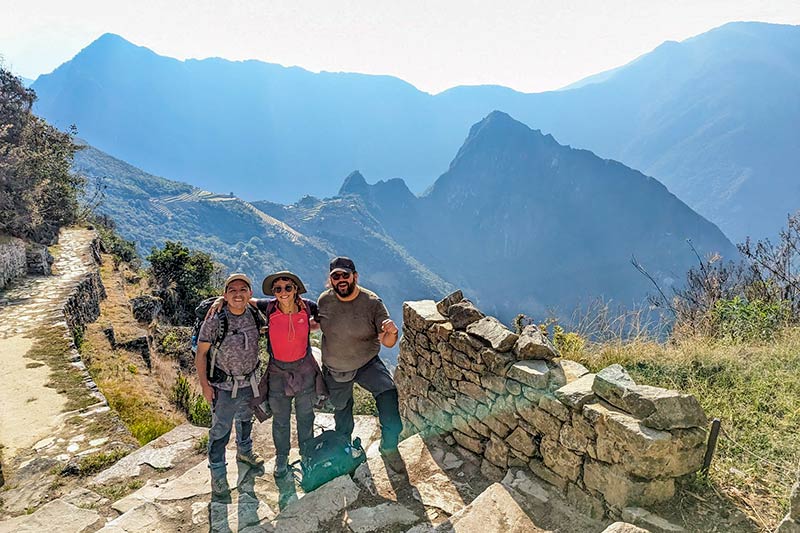 Finishing the Inca trail