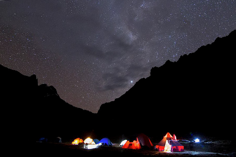 Starry sky on the Inca Trail